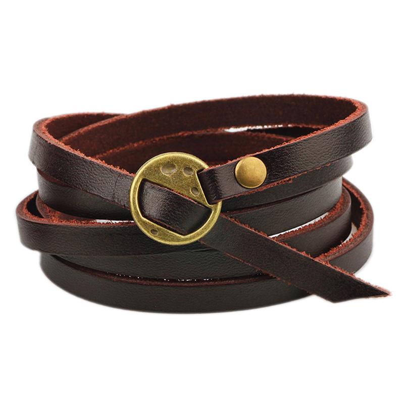 Jahrgang Armbinde Männer mehrschichtig Leder Männer Armbinde Geflochtene handgefertigt Stern Seil wickeln Armbänder & Armreifen pulsera mascul: 02