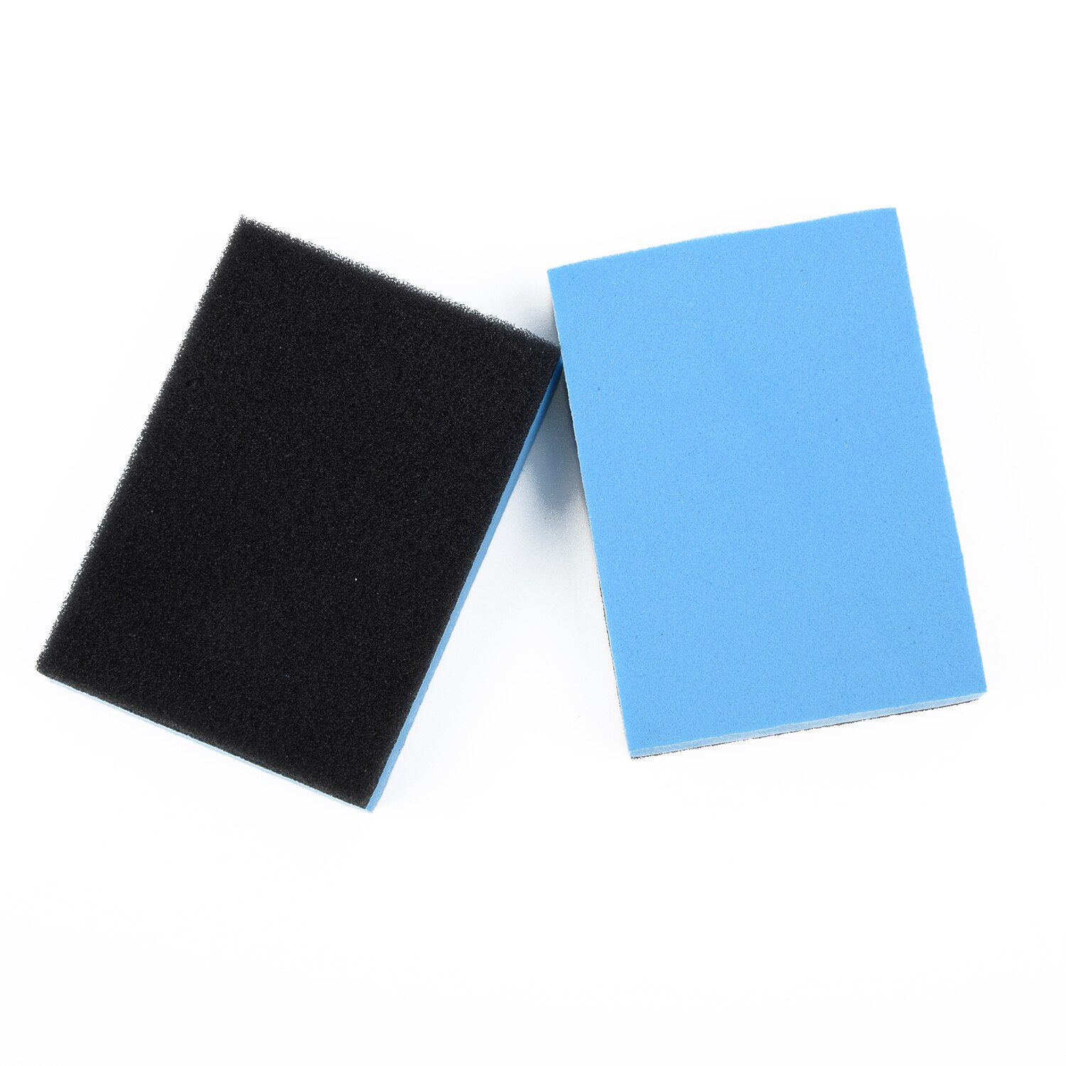 Blue+Black Glass Wax Car Sponge Pad Cleaning Tool Ceramic Coating Replacement 2Pcs EVA
