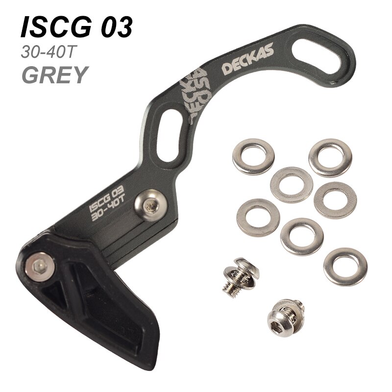 MTB Bike Chain Guide Ultra Light Bicycle Chain Stabilizer Mountain Road Single Speed Wide Narrow Gear Ring Chain Guide Anti: ISCG 03 Grey