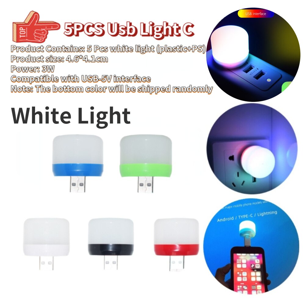 Usb Nachtlampje Draagbare Usb Kleine Boek Lampen Led Bescherming Leeslamp Usb Plug Led Computer Mobiele Power Opladen Bureau lamp: B1