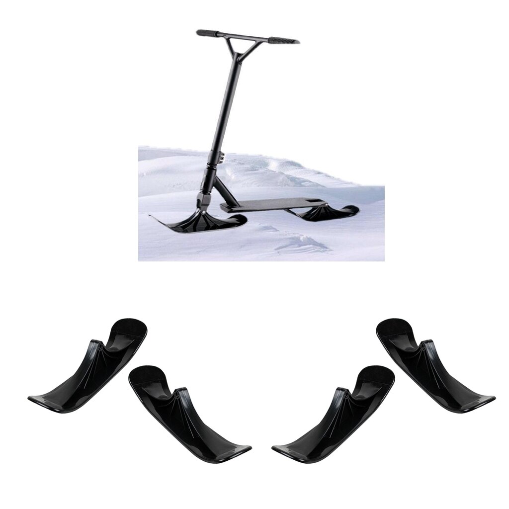 2Pair Winter Kids Ski Scooter Fun 2-in-1 Sleigh Toboggan Refit Birthday