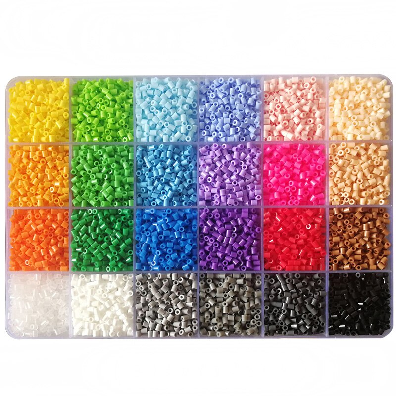 JINLETONG 2.6mm Hama Perles 15600 pièces/boîte 24 Couleurs Mini Fusible perles puzzle mini panneaux perforés boîte de puzzle enfants jouets éducatifs: Default Title