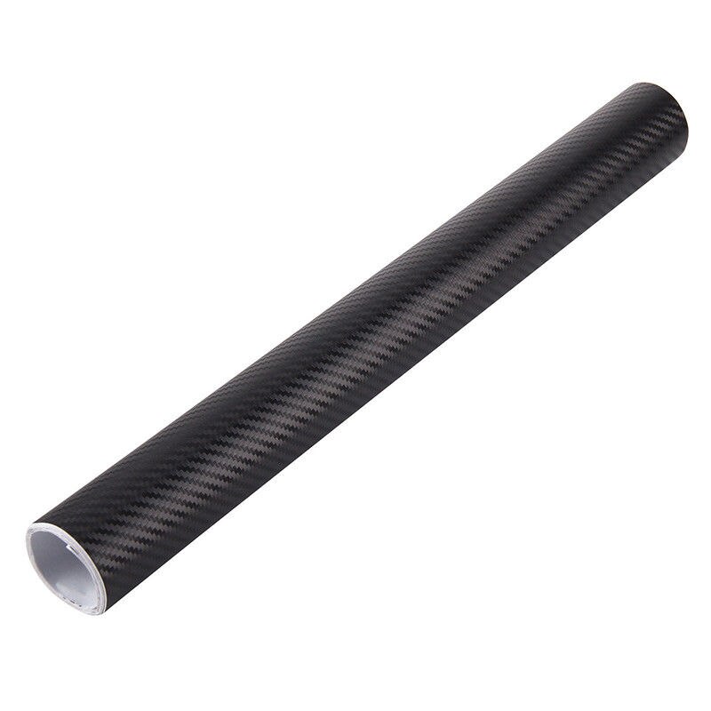 Pegatina de coche con raspador para superficies de altavoces 50x200cm, lámina de vinilo de fibra de carbono negra mate, pegatinas decorativas prácticas