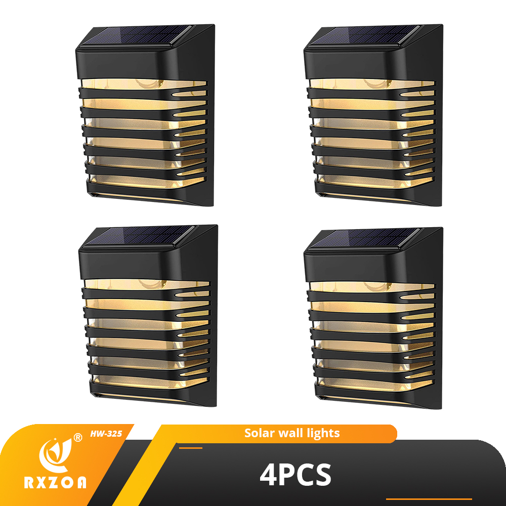 LED Solar Lights Fence Breathing/Constant Mode Lights Outdoor Waterproof Yard Wall Lights for Front Door Stairs Swimming Pool: 4PCS