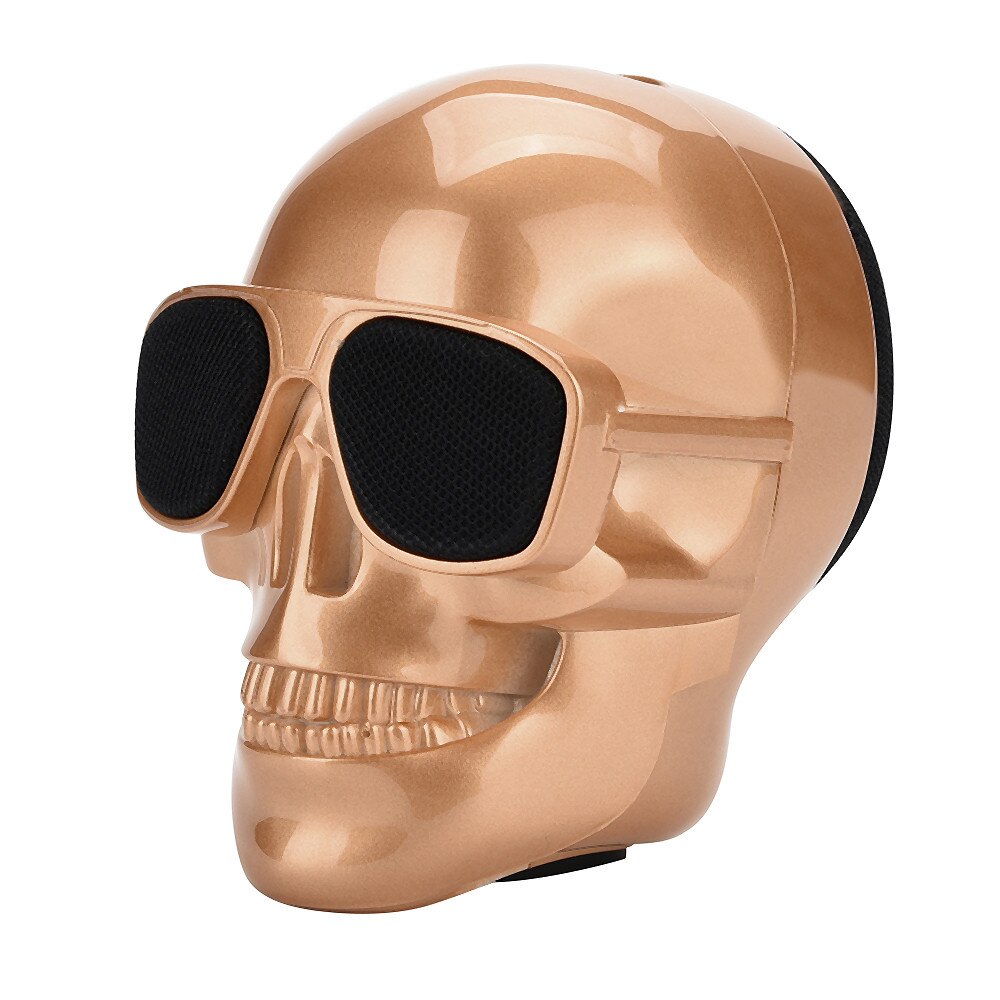 40# Plating Skull Pattern Portable Wireless Bluetooth 3.0 Stereo Speaker With Hd Sound And Super Bass Compatible For Mp3 Phones