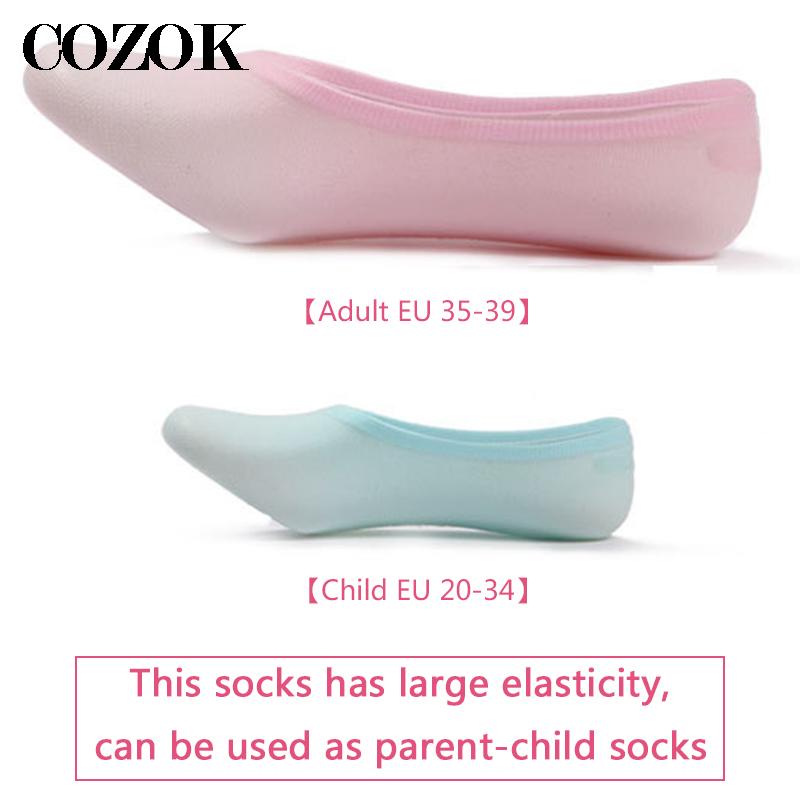 5 paia/lotto calze magiche da donna EU25-39 invisibile bocca bassa calzini da barca proprietà sottile antiscivolo in silicone colore caramella calzini in velluto