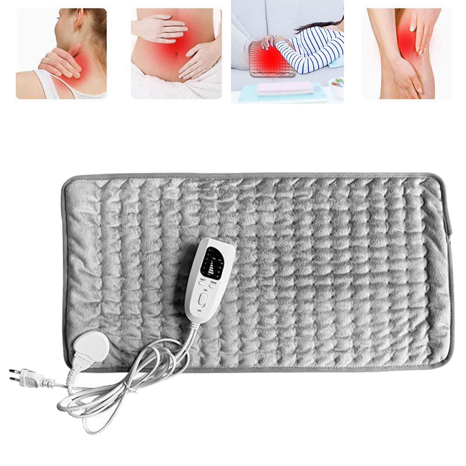 Large Electric Heat Pad Mat Therapy Back Pain Relief 6 Temperature Setting Winter Warmer Heating Pad