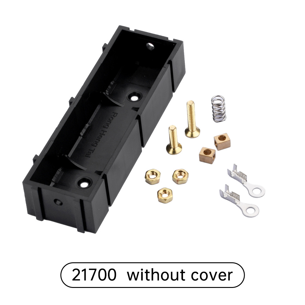 21700 18650 Battery Case No Soldering Splice Type Battery Case DIY Battery Case: black