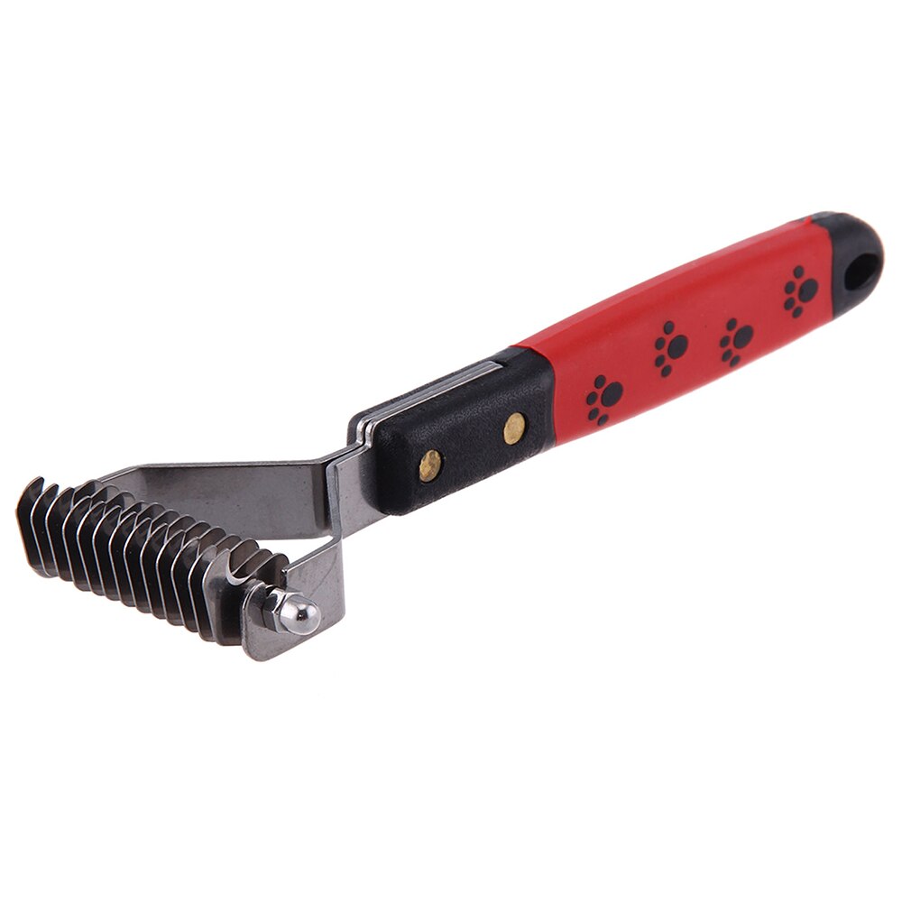 Pet Fur Knot Cutter Remove Rake Grooming Shedding Brush Comb Rake Dog Cat Fur Shedding Blade Trimmer Grooming Rake Dematting