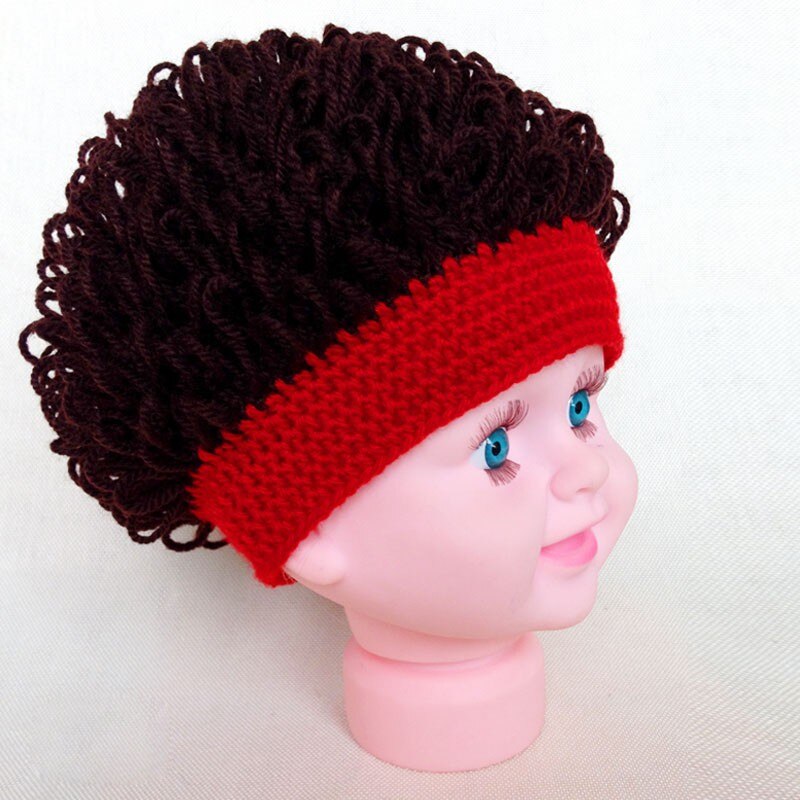 Fashionable Children's Hats Hand-Made Baby Boys And Girls Cotton Wool Warm Breathable Baby Hats Boy And Girl Wig Hats 1-3T