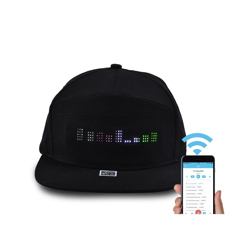 Led Display Hip Hop Hoeden Lichtgevende Meertalige Draadloze Bluetooth Party Honkbal Heren Vrouwen Advertentie Cap Zonnehoed