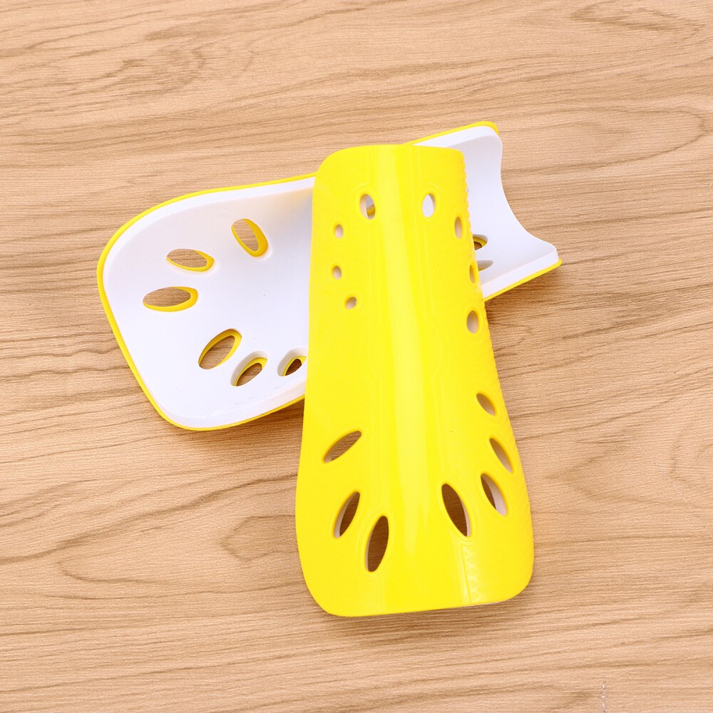 1 par leve respirável adulto bezerro equipamentos de proteção de equipamento de futebol para homem (branco): Yellow