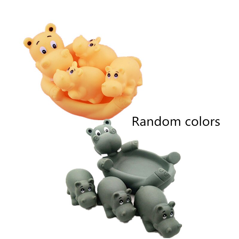 4pc/ parti badelegetøj brusevand flydende knirkende farverige gummidyr babylegetøj vandlegetøj brinquedos til badeværelse: C