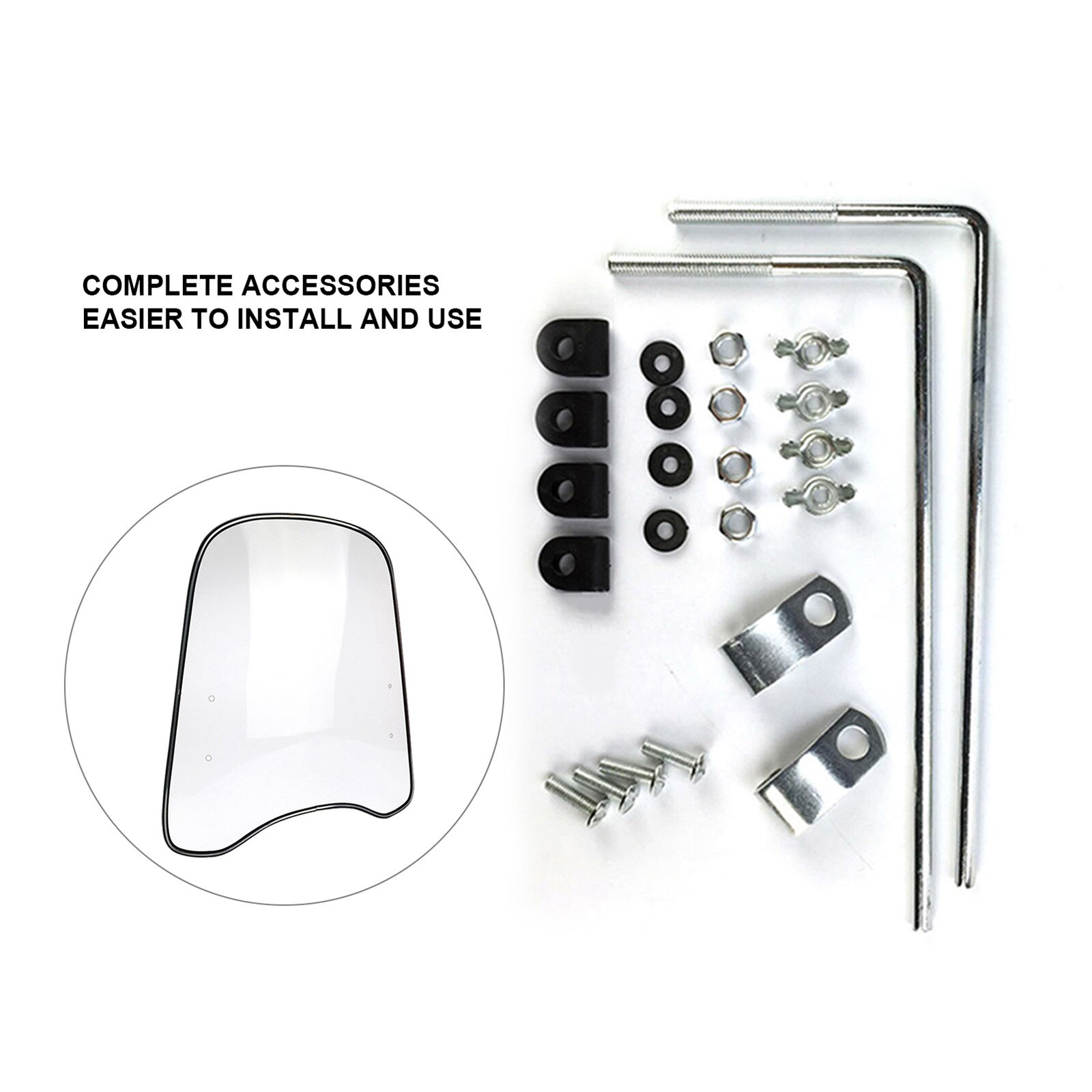 Folded Motorbike Transparent Clear Front Windshield For Motorcycle Motorbike Scooter ATV Motorcycle Accessories