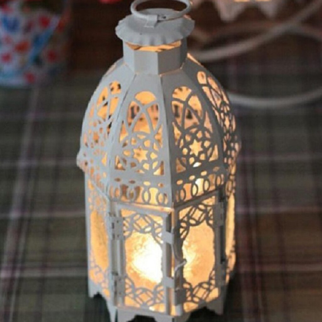 Glas Marokkaanse Lantaarns Thee Licht Kaars Houder Wind Licht Kandelaar Home Party Decoratie