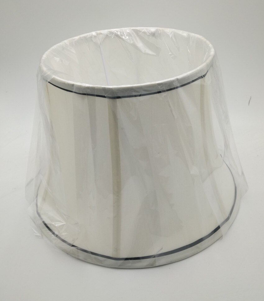 30cm E27 Art Deco Lamp shades for table lamps beige and white round fabric lampshade modern style lamp cover for desk lamp: White