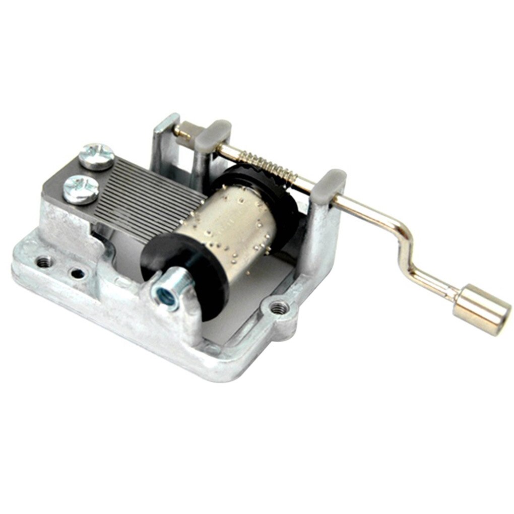 18-tones Music Box Mini Hand Cranking Metal Mechanical Musical Movement DIY Music Box Crafting Parts