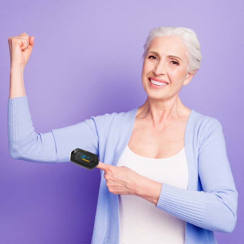 OLED Finger Pulse Oximeter Chargeable Blood Oxygen Oximeters Blood Oxygen Saturation Meter Health Diagnostic Monitor