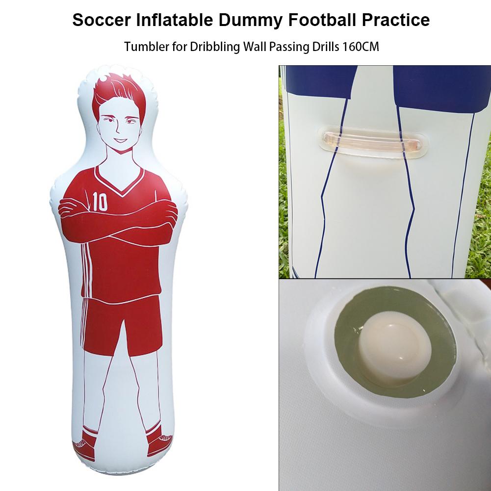 160CM Soccer Inflatable Dummy Inflatable Football Training Goal Keeper Tumbler Air Soccer Train Dummy For Adult Children