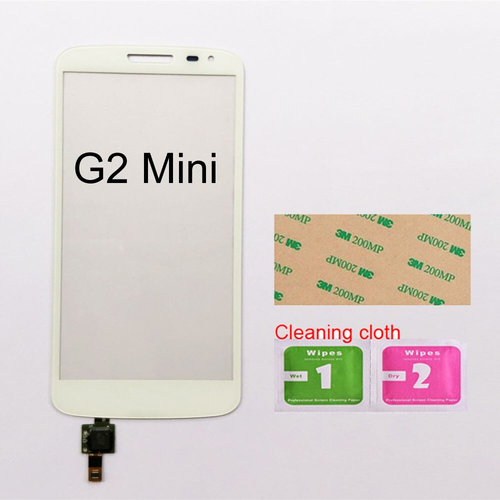 4,7 ''táctil para LG G2 Mini D618 D620 D621 D625 pantalla táctil digitalizador Sensor de cristal táctil Panel de lente de repuesto: White No Tools