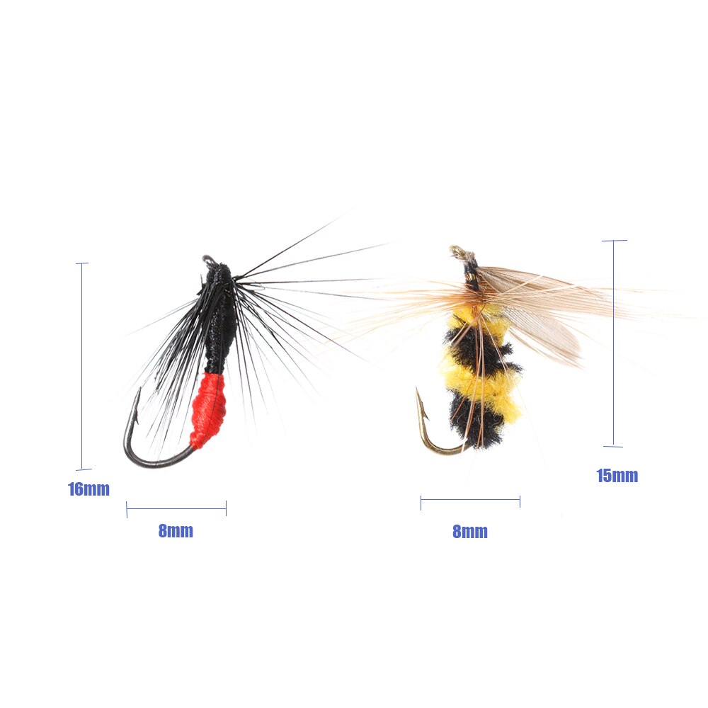 Señuelos de Pesca de trucha con mosca Artificial, cebo biónico, aparejos de pesca de abeja/hormiga, accesorios de pesca suave en el mar, 10 piezas, n. ° 10