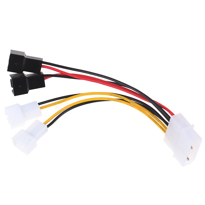 1pcs 4-Pin Molex To 3-Pin Fan Power Cable Adapter Connector 12v*2/ 5v*2 Computer Cooling Fan Cables For CPU PC Case Fan Cable