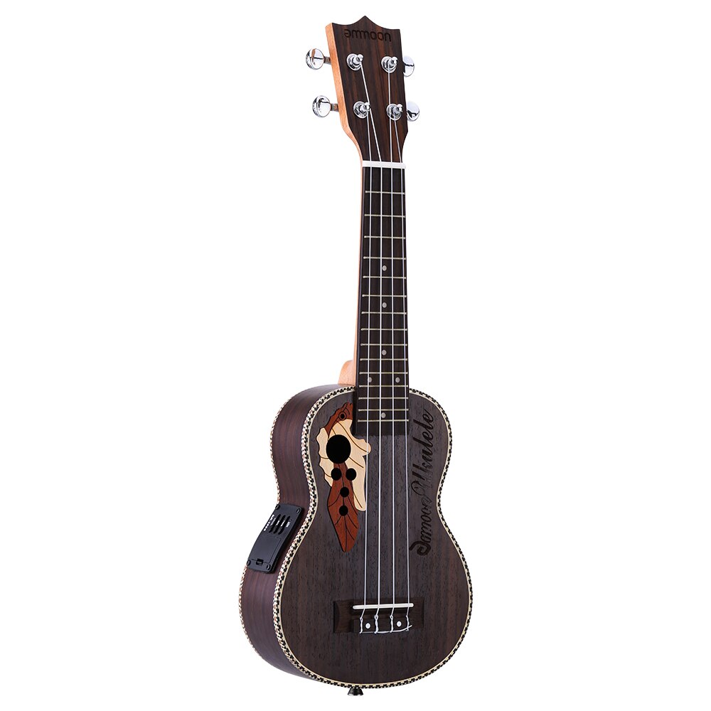 Ammoon 21 Inch 15 Frets Ukulele Ukelele Uke Palissander Body 4 Strings Hawaiian Gitaar Muziekinstrumenten