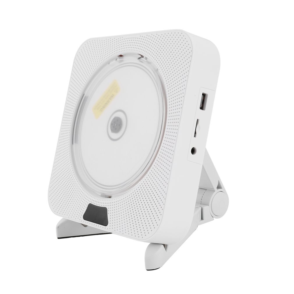 Portable Wall-mounted CD Music Player Home Audio Boombox With Remote Control FM Radio Built-in HiFi Speaker