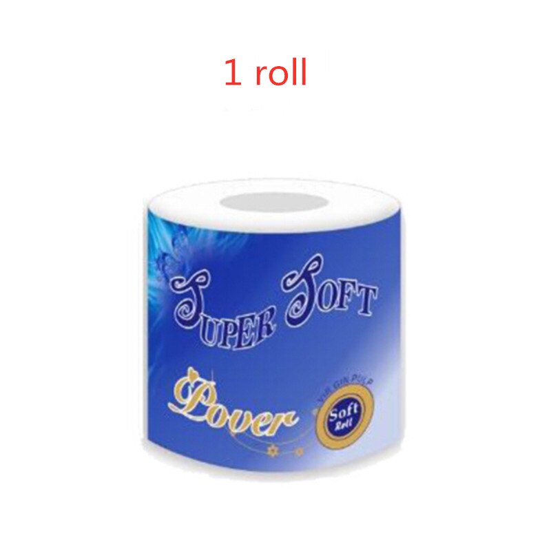 Soft Toilet Paper Bath Tissue Household Wood Pulp Lint-free Cleaning Paper Comfortable Sanitary Toilet Paper Tissue: white 1 roll