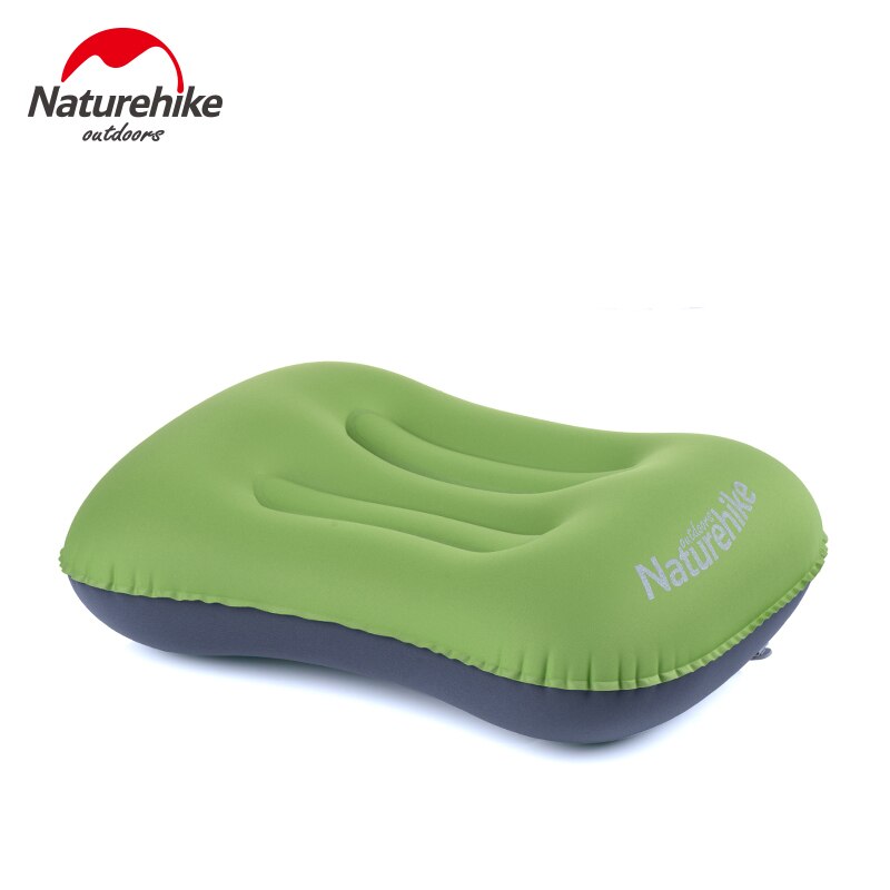 Naturehike Inflatable Pillow Polyester TPU Air Pillow Ultralight Compressible Beach Pillow Portable Hiking Travel Pillow: Green