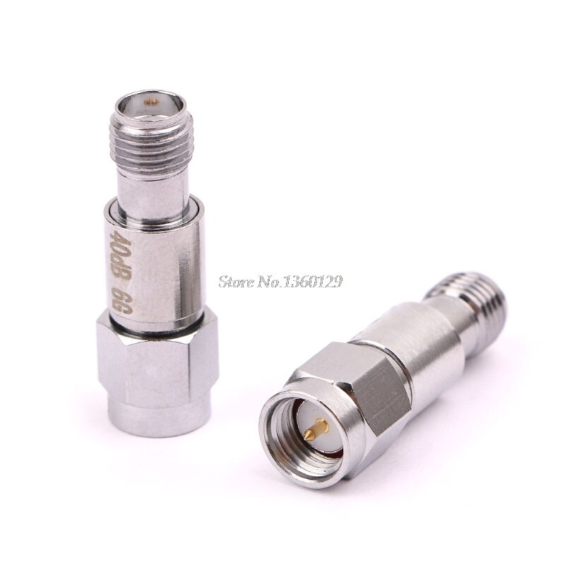 AILOVA Adaptateur Coaxial Atténuateur 6dB Q9/BNC - DC-6GHz - 50 Ohms - Puissance 2W - Connecteur BNC-J à BNC-K