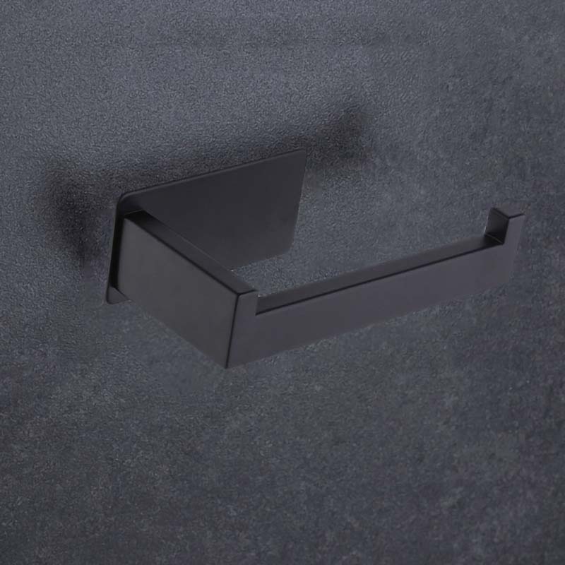 Toilet Paper Holder Matte Black, Toilet Tissue Roll Holders Dispenser and Hangers Wall Mounted for Bathroom &amp; Kitchen