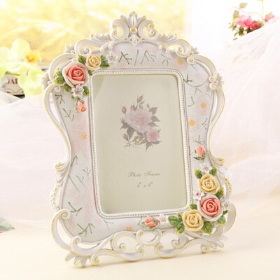 Photo Frame Cute garden rose beauty resin Home Decoration Wedding Photo frame birthday FG1338: 4