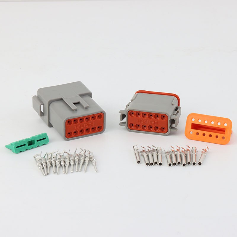 Deutsch DT Connector DT06-2S/DT04-2P 2P 3P 4P 6P 8P 12P Waterproof Electrical Connector for Car Motor With Pins 22-16AWG: 12pin