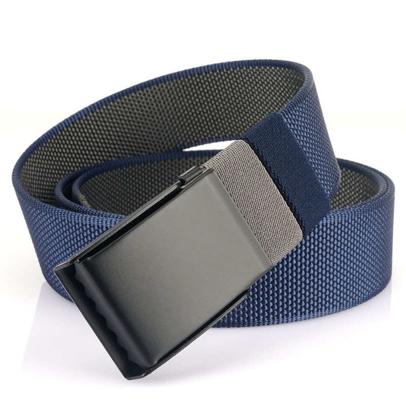 metalen gesp dubbele gezicht nylon riem heren en dames casual eenvoudige riem student veelzijdige canvas riem