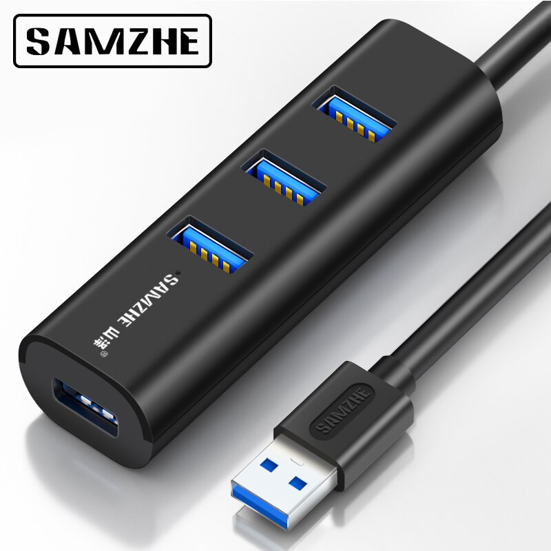 SAMZHE Super Speed USB 3.0 HUB 4-Poort Draagbare Hub Desktop USB Extension voor iMac, MacBook, macBook Air, Mac Mini of PC