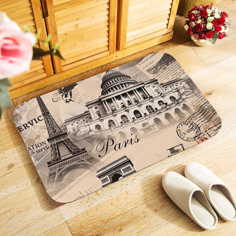 Retro london mobiltelefonboks 40 x 60cm udendørs entré dørmåtte lille område tæppe til soveværelse køkken gang dørmåtte skridsikre dørmåtte: Mu 207