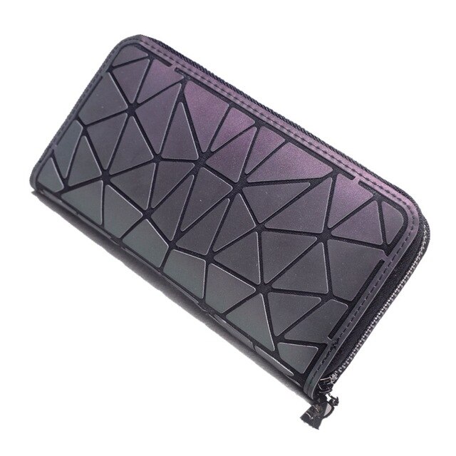 Badenroo Frauen Geldbörse Kupplung Weibliche Lange Nachtleuchtende Geldbörse Geometrische Zipper Glowing Telefon Brieftasche Damen Leucht Kupplung: Pinjie