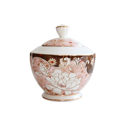 EECAMAIL British Afternoon Tea Set Home Coffee Cup Luxury Exquisite Bone China Coffee Set Ceramic Valentine's Dessert Plate: SUGAR BOWL