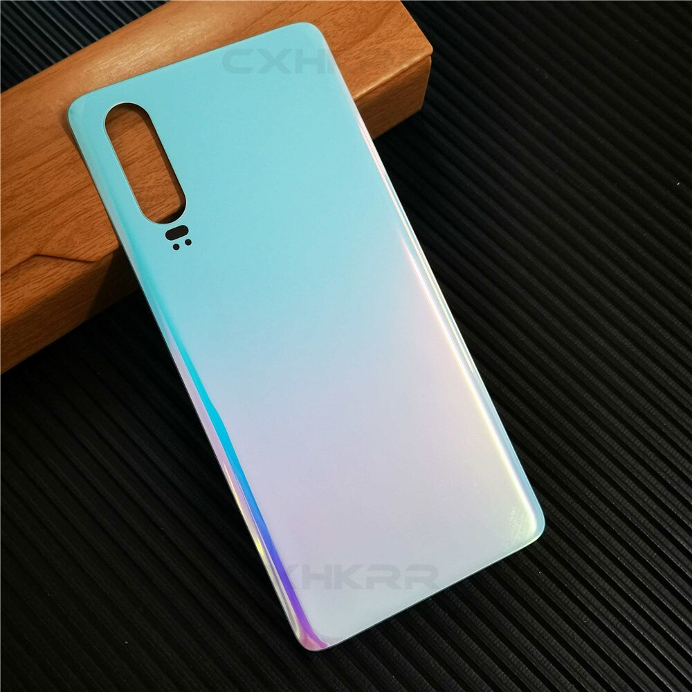 Capa traseira original para huawei p30 pro voltar bateria capa de vidro porta traseira caso habitação para huawei p30 bateria capa: P30 Blue