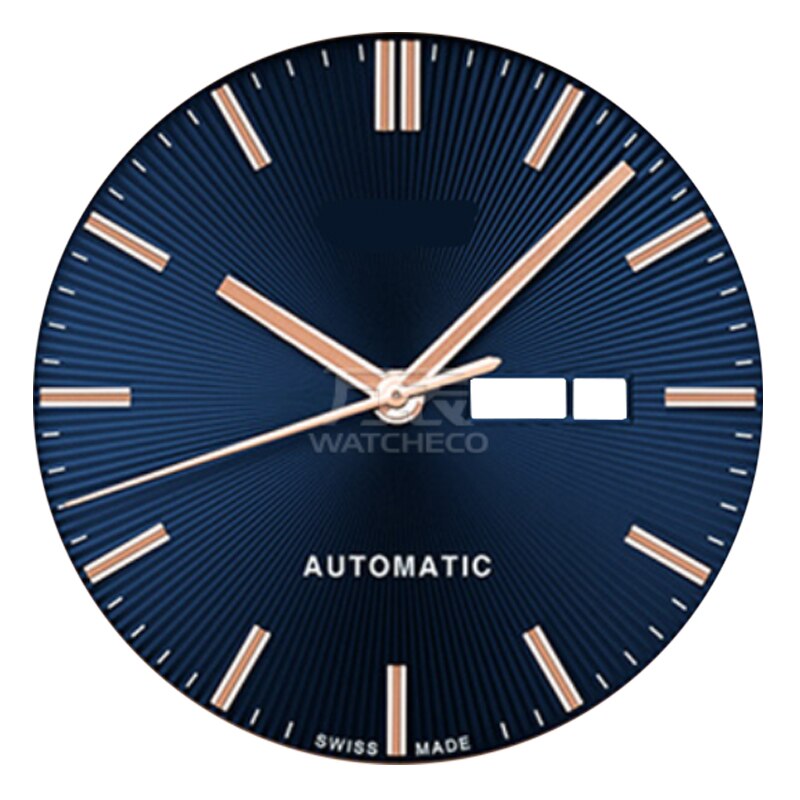 37.2Mm Wijzerplaat Handen Voor M024630A Mannen Mechanische M024 Horloge Tekst Horloge Accessoires M024630 Reparatie Onderdelen: Blue rose gold hands
