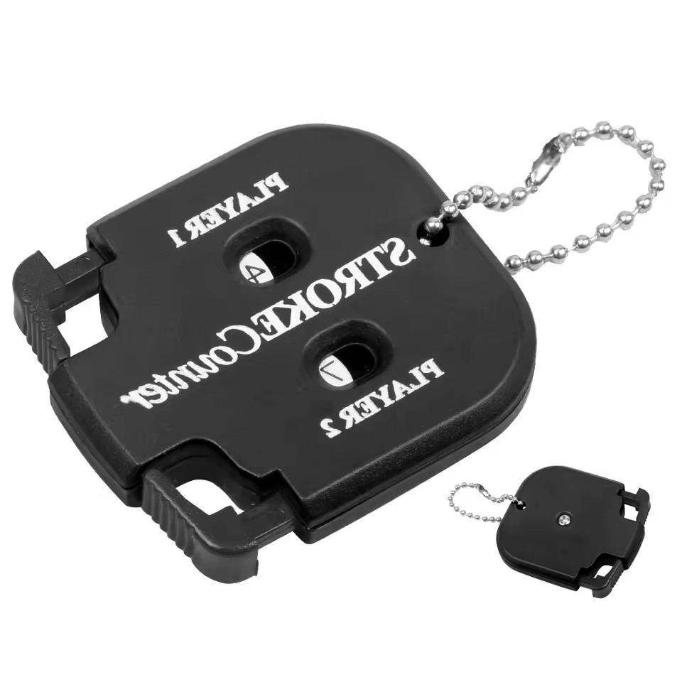 Mini draagbare golf shot count putter scoreteller met twee cijfers scoren, gemakkelijke terugkeer naar nul golfaccessoires met sleutelhanger