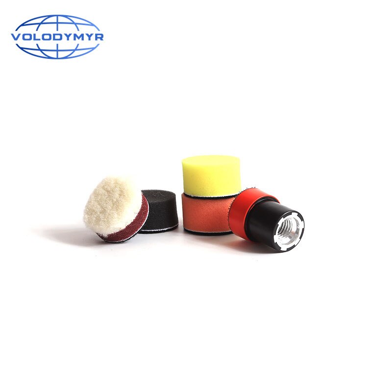 Drill Polishing Kit Buffing Polish Pad 1 2 or 3 Inch Include Red M14 Tray Detail Waxing Sponge Car Buffer Polisher for Polish