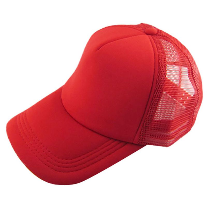AISPORT Malha Cap Sombrinha Esponja Ajustável Chapéus de Esportes Ao Ar Livre Dos Homens Das Mulheres Sportswear Acessórios: Vermelho