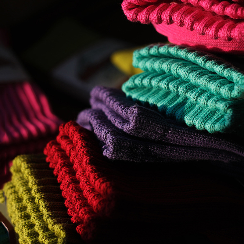 Herr vintage herr medelstora tubstrumpor unisex japanska enfärgade förtjockade sportstrumpor handduksbotten par stickade vardagsstrumpor