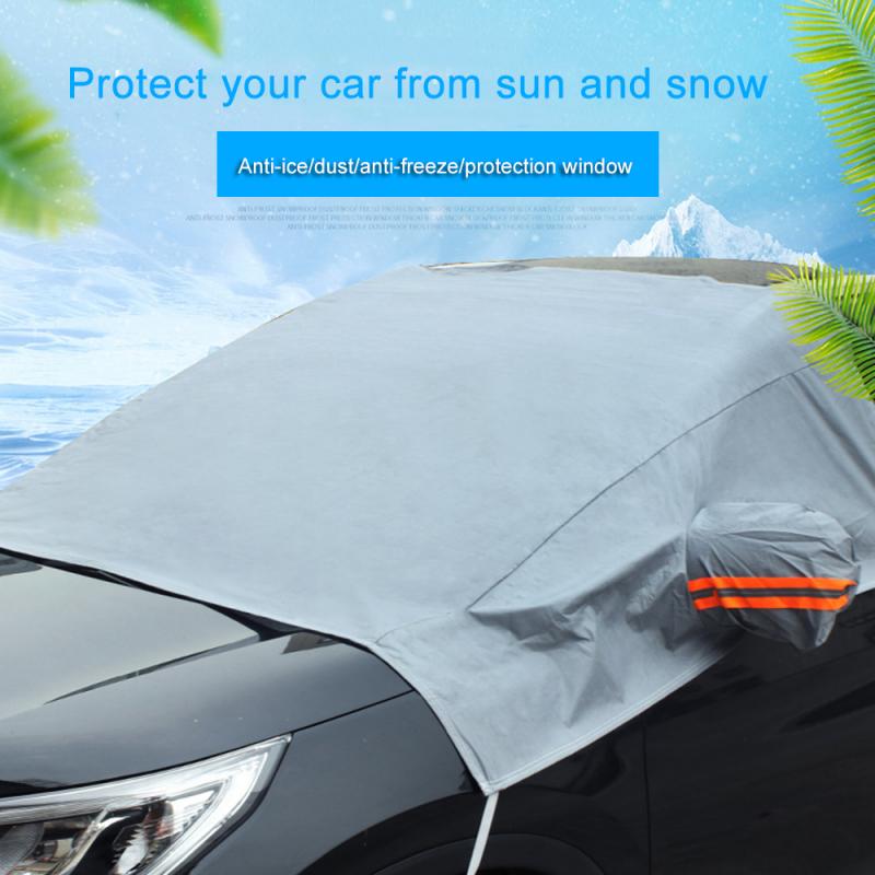 Auto Dekt Auto Voorruit Cover Anti Sneeuw Vorst Ijs Voorruit Dust Protector Heat Zonnescherm Ijs Grote Sneeuw Dust Protector