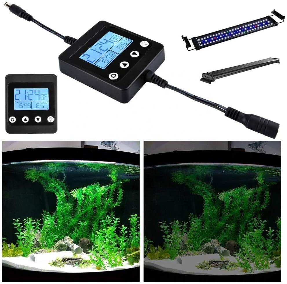 Led Light Controller Dimmer Modulator Met Lcd-scherm Aquarium Accessoires Voor Fish Tank Intelligente Timing Dimmen Systeem