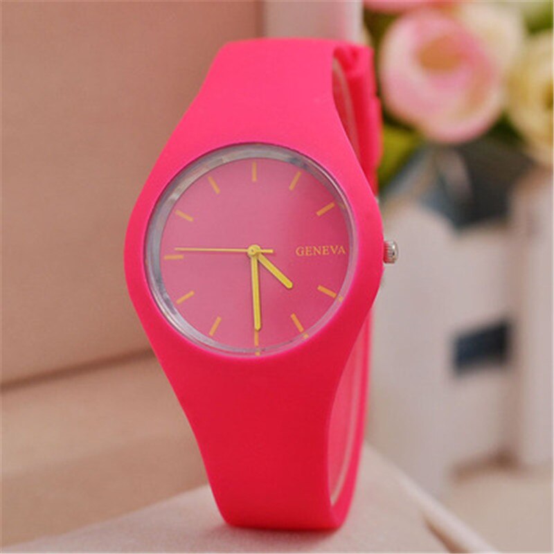 Relógio de pulso de quartzo de silicone do falso das senhoras da marca famosa da cor dos doces relógio de pulso feminino do vintage relógio de pulso relojes mu