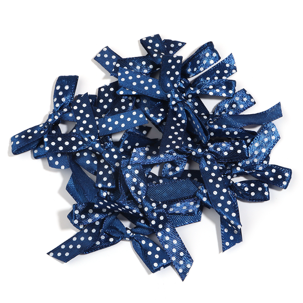 50 teile/los Farbe Polka Punkt Bogen Band Gebunden BöGen für Kleidung Party Dekoration DIY Haarnadel Handwerk Zubehör Materialien: Antikes Zink