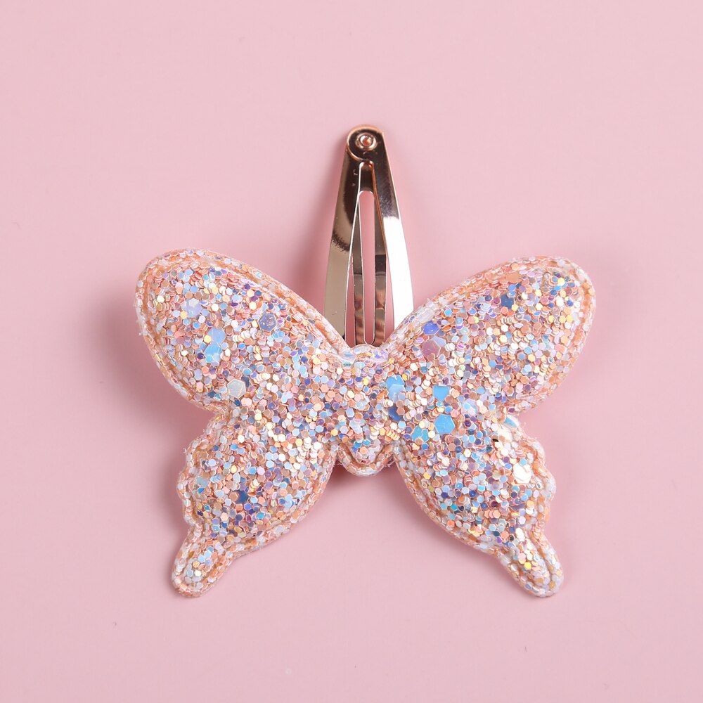 1 Stuk Pailletten Cartoon Vlinder Haar Clips Voor Meisjes Boutique Haarspelden Meisje Haarspeldjes Kids Haarspelden Baby Haar Accessoires: 5